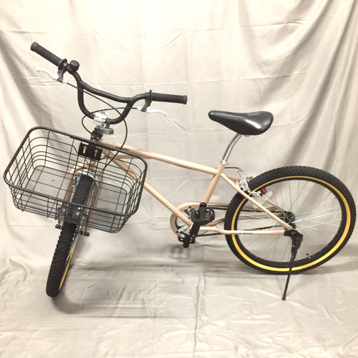 Welby ウェルビー backpacker 24インチ 自転車 ベージュ カゴ付き リム